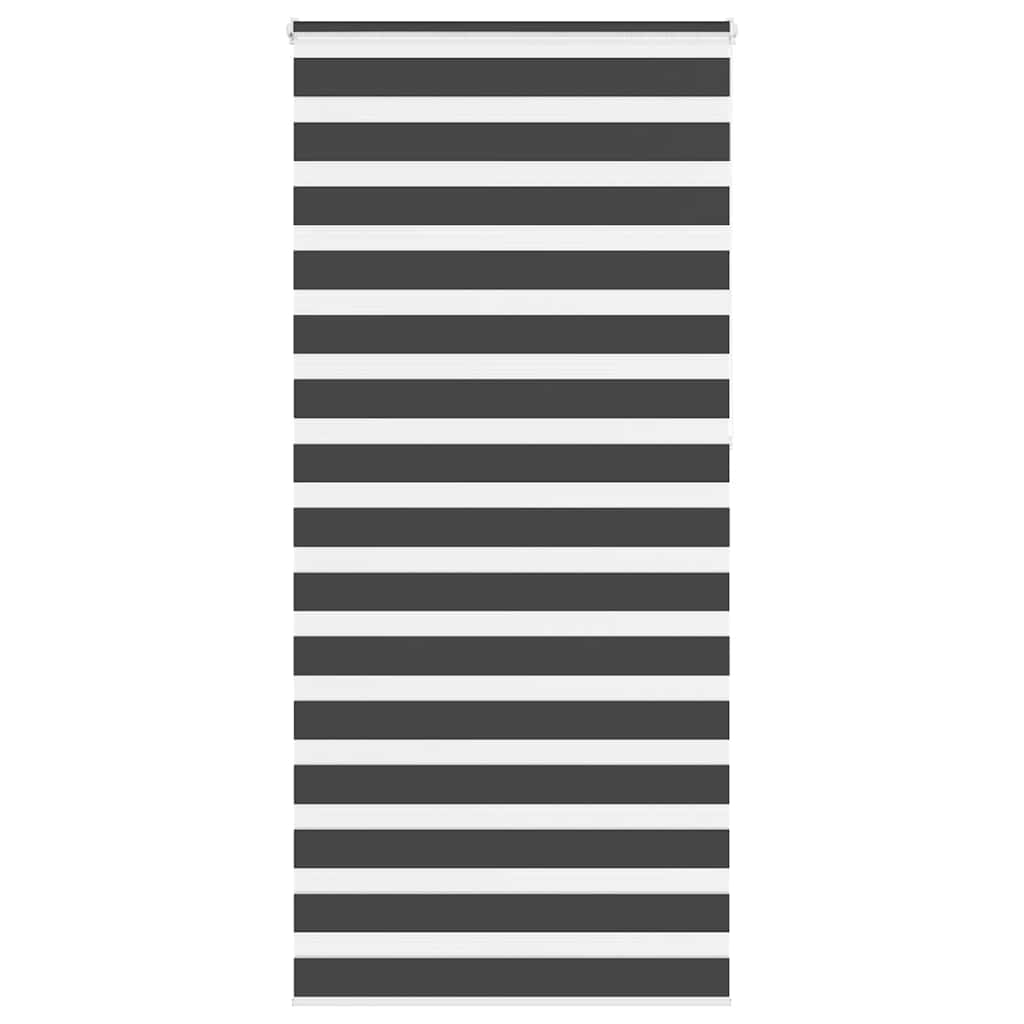 Doppelrollo Schwarz 95x230 cm Stoffbreite 90,9 cm Polyester