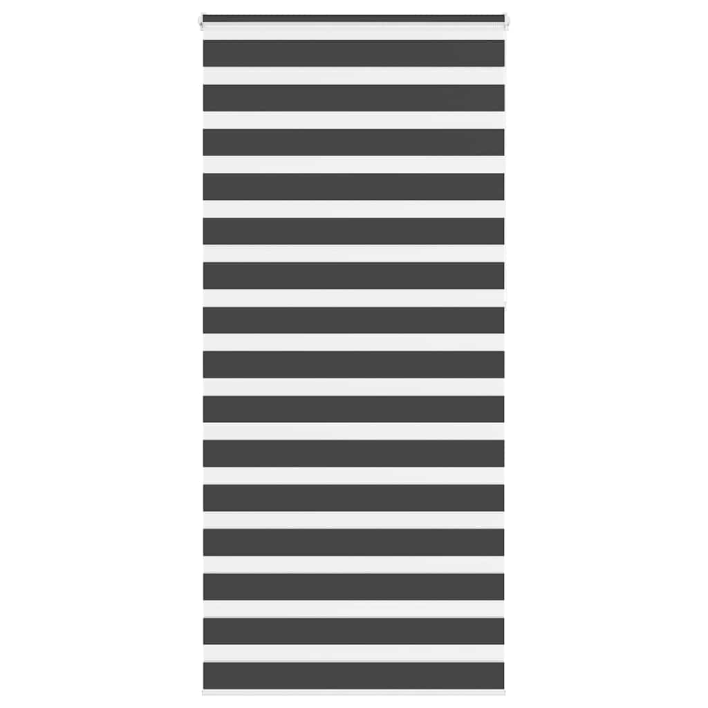 Doppelrollo Schwarz 100x230 cm Stoffbreite 95,9 cm Polyester