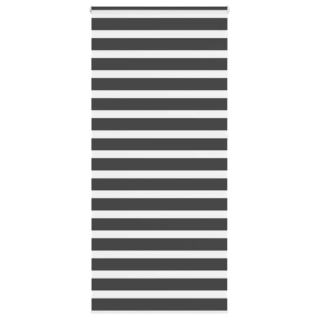 Doppelrollo Schwarz 115x230 cm Stoffbreite 110,9 cm Polyester