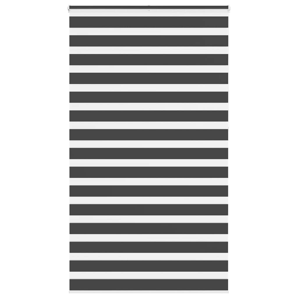 Doppelrollo Schwarz 120x230 cm Stoffbreite 115,9 cm Polyester
