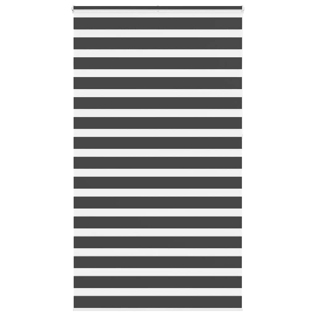 Doppelrollo Schwarz 125x230 cm Stoffbreite 120,9 cm Polyester