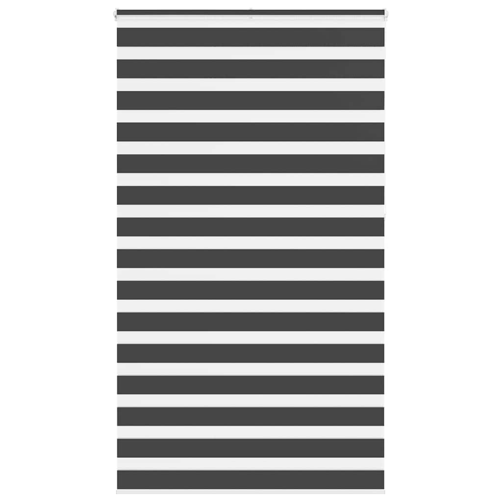 Doppelrollo Schwarz 130x230 cm Stoffbreite 125,9 cm Polyester