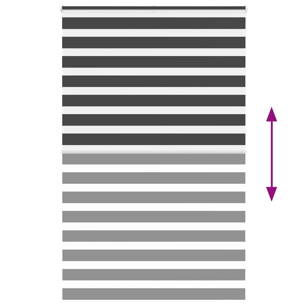 Doppelrollo Schwarz 140x230 cm Stoffbreite 135,9 cm Polyester