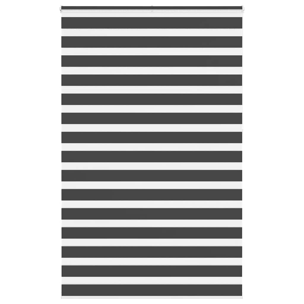 Doppelrollo Schwarz 145x230 cm Stoffbreite 140,9 cm Polyester