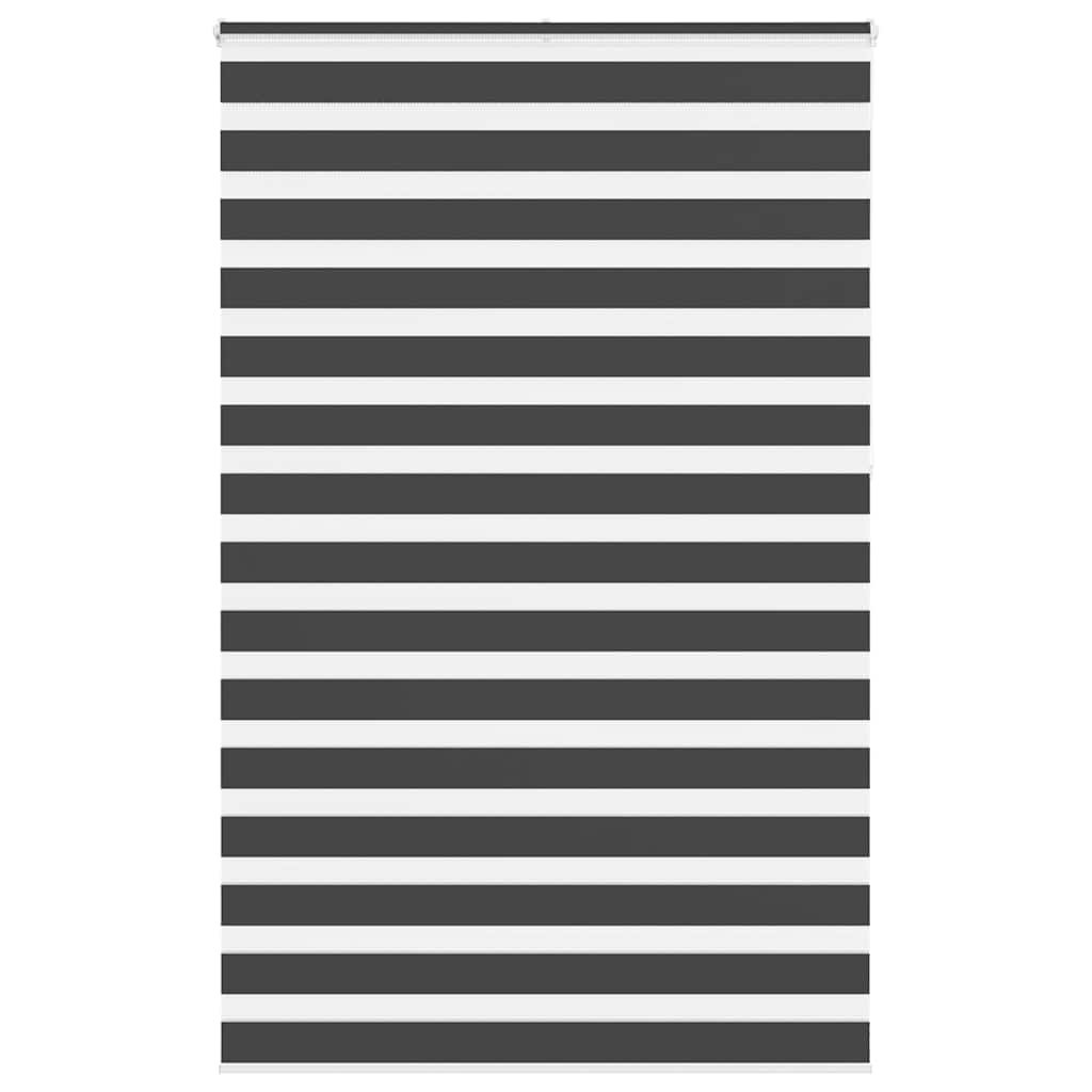 Doppelrollo Schwarz 150x230 cm Stoffbreite 145,9 cm Polyester