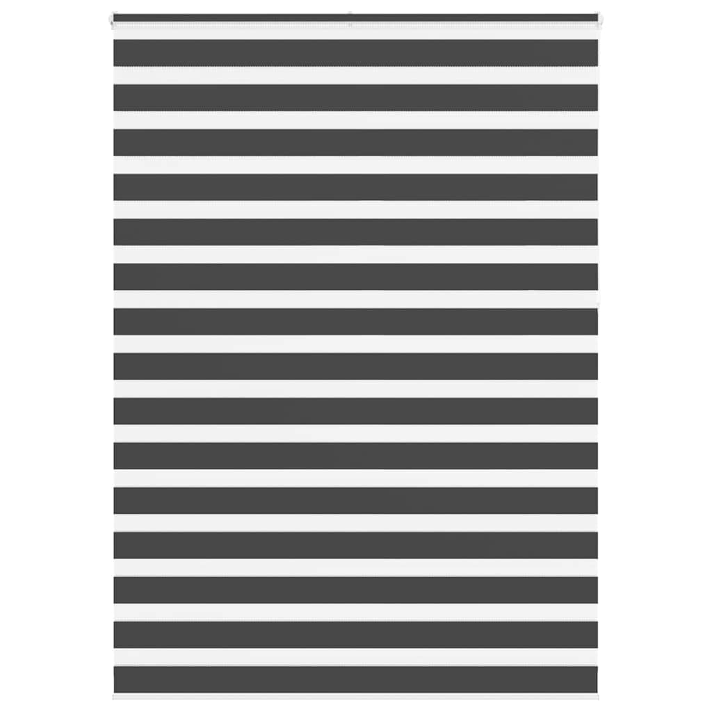 Doppelrollo Schwarz 155x230 cm Stoffbreite 150,9 cm Polyester