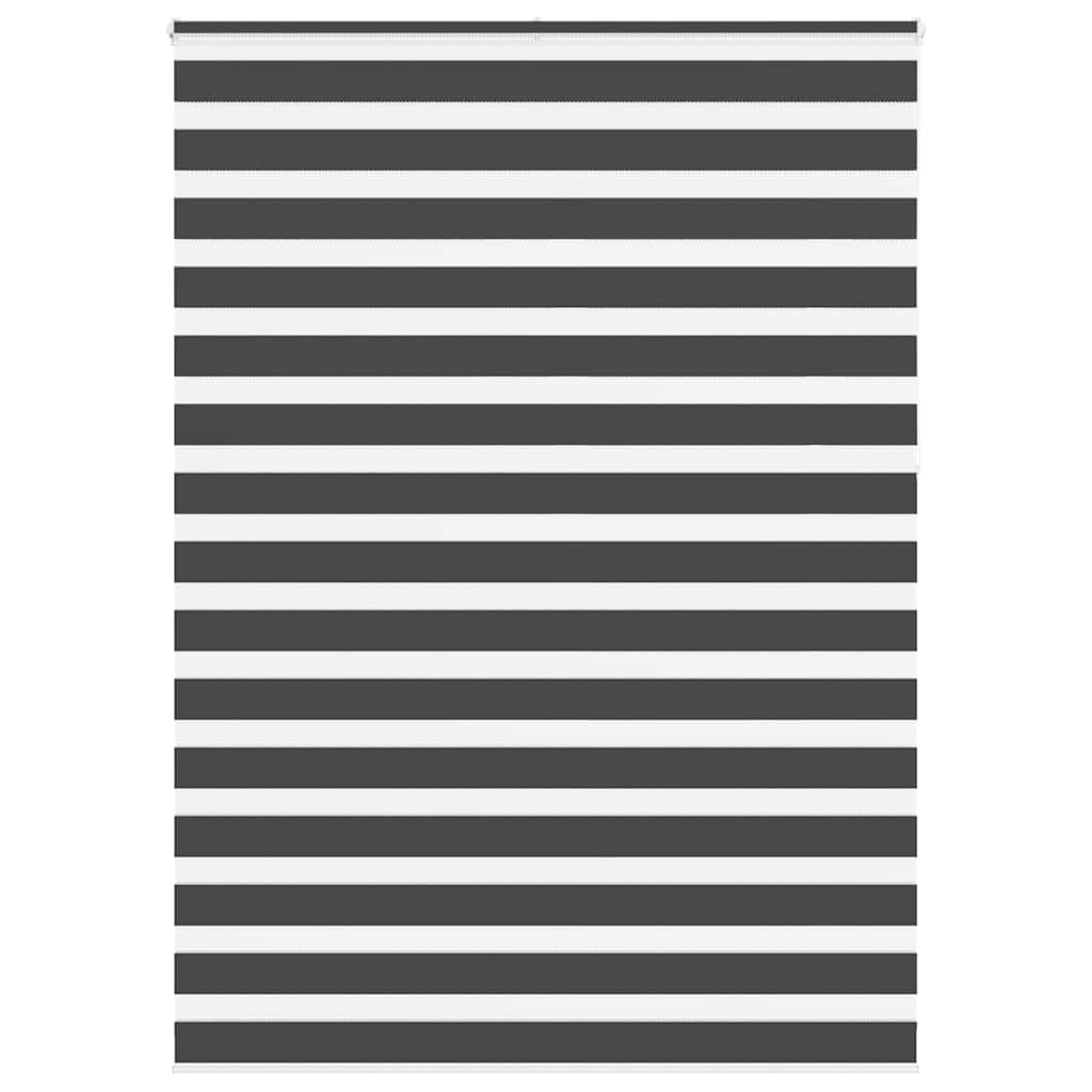 Doppelrollo Schwarz 165x230 cm Stoffbreite 160,9 cm Polyester
