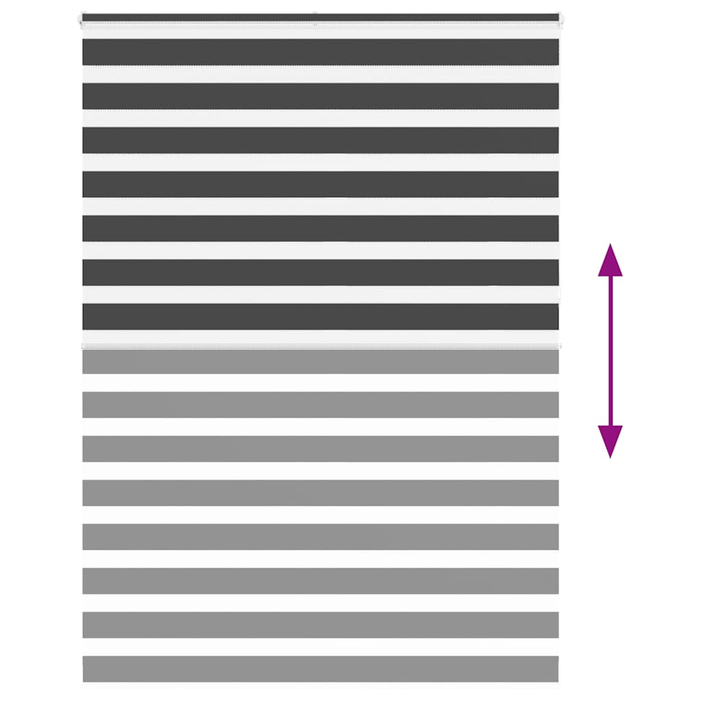 Doppelrollo Schwarz 165x230 cm Stoffbreite 160,9 cm Polyester