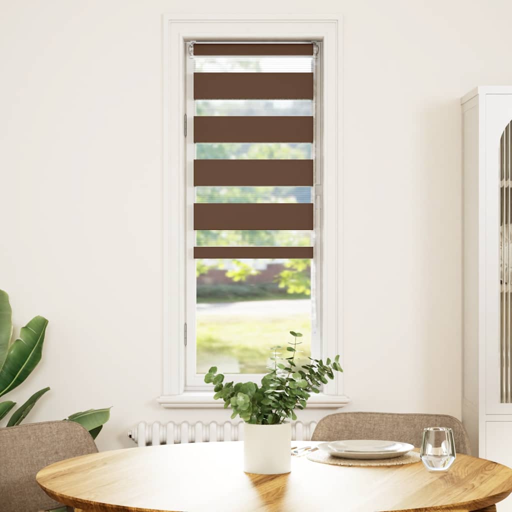 Doppelrollo Braun 45x100 cm Stoffbreite 40,9 cm Polyester