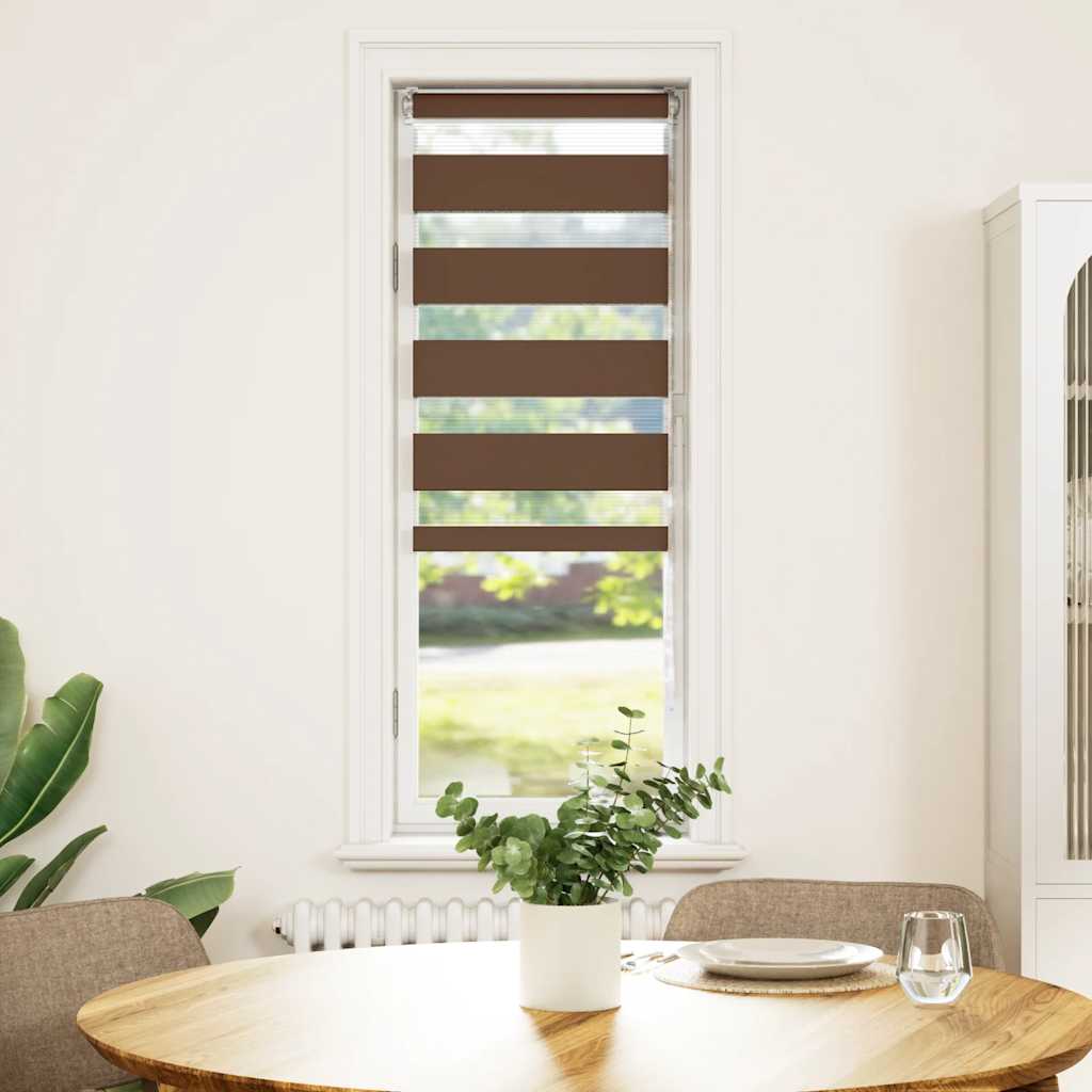 Doppelrollo Braun 50x100 cm Stoffbreite 45,9 cm Polyester