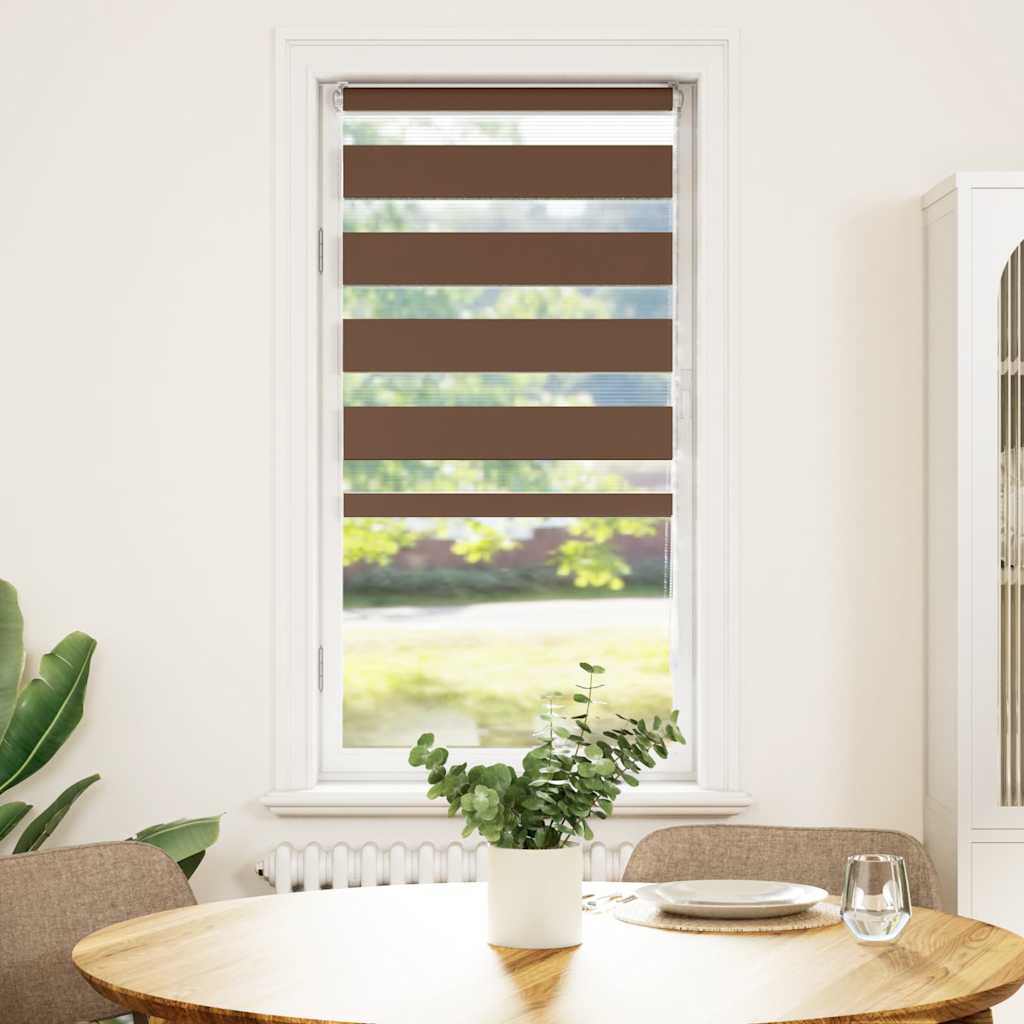 Doppelrollo Braun 55x100 cm Stoffbreite 50,9 cm Polyester
