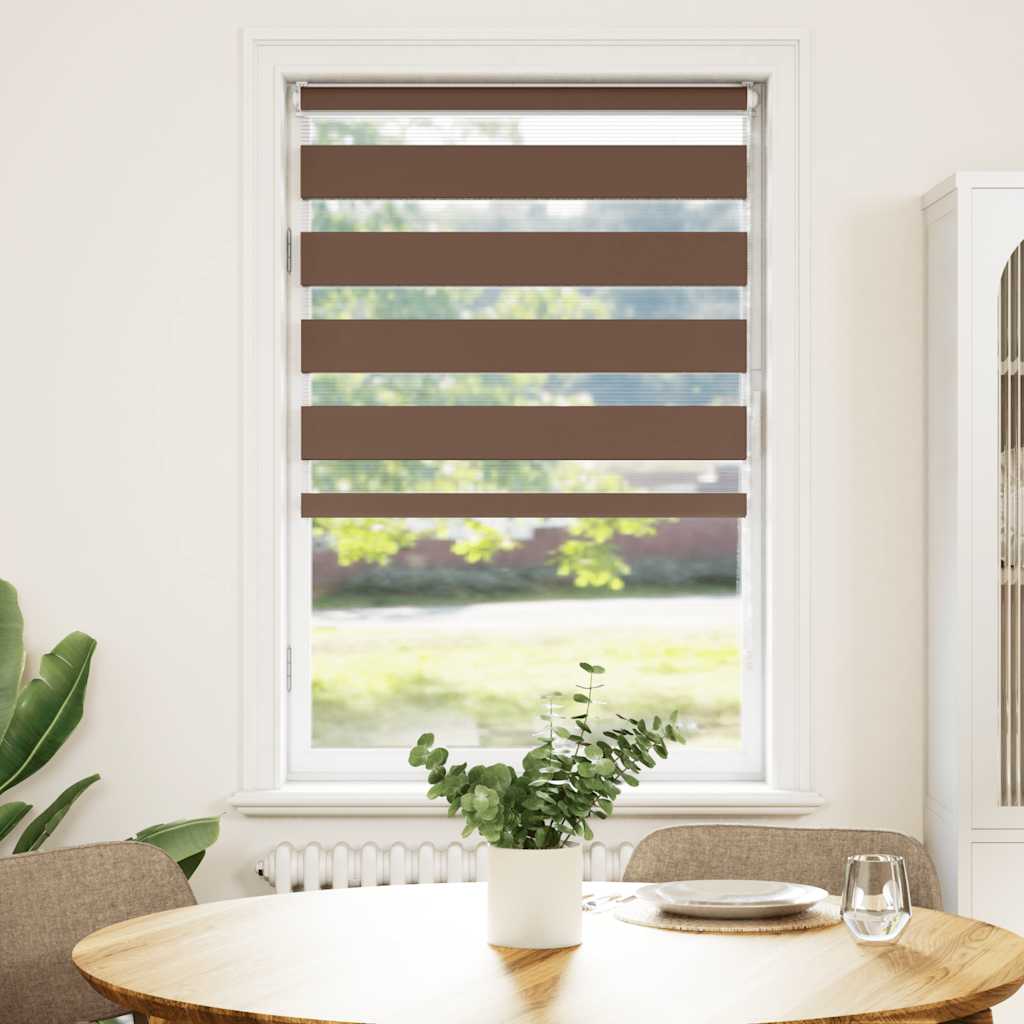 Doppelrollo Braun 75x100 cm Stoffbreite 70,9 cm Polyester