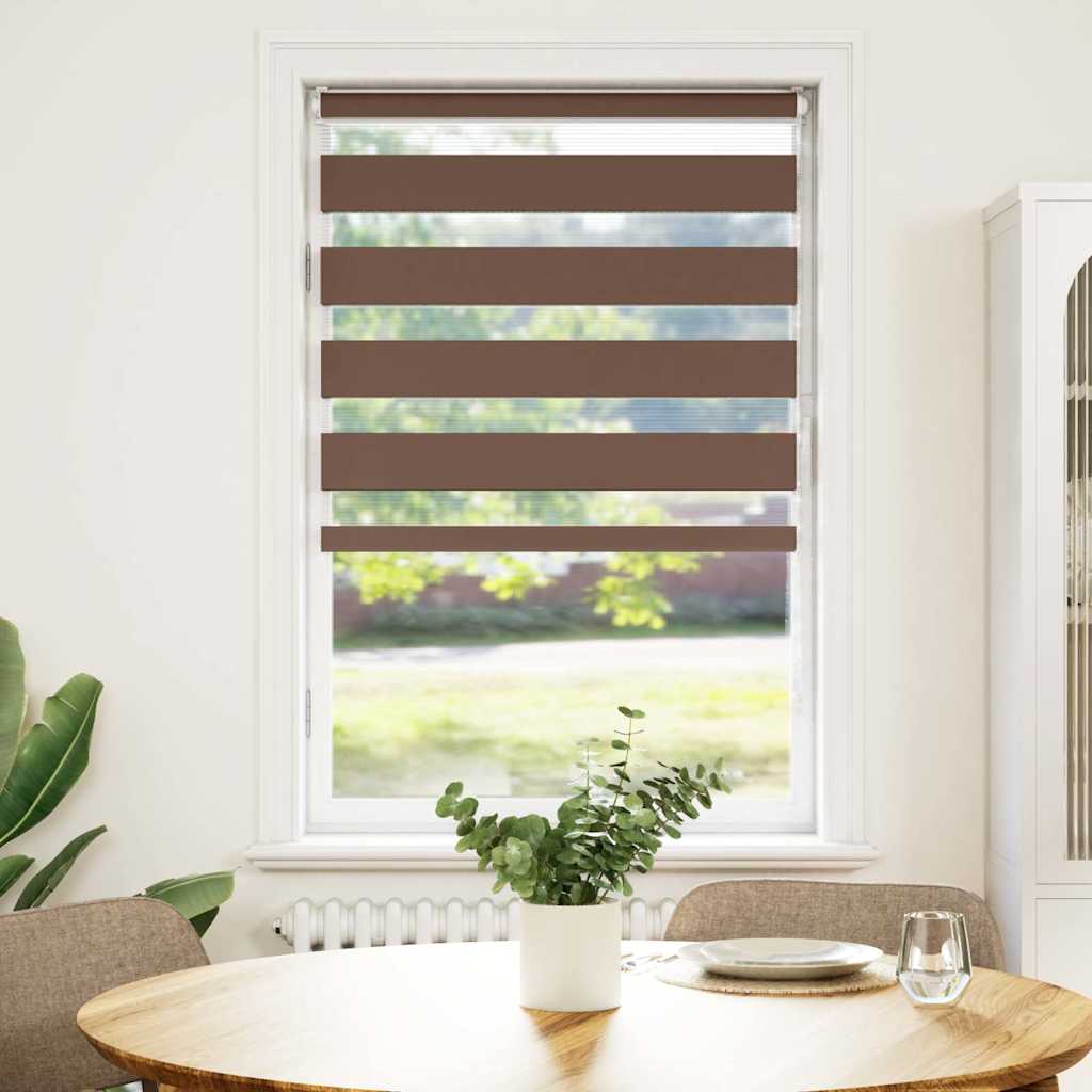 Doppelrollo Braun 80x100 cm Stoffbreite 75,9 cm Polyester