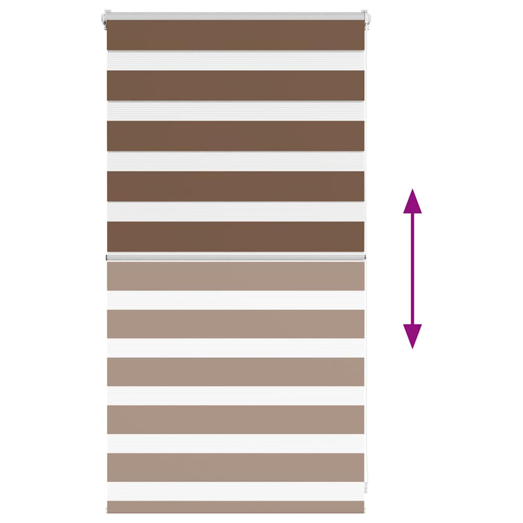 Doppelrollo Braun 80x100 cm Stoffbreite 75,9 cm Polyester