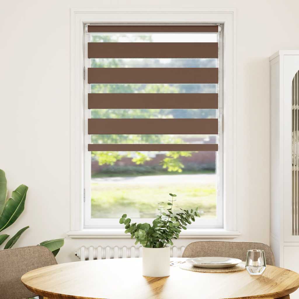 Doppelrollo Braun 85x100 cm Stoffbreite 80,9 cm Polyester