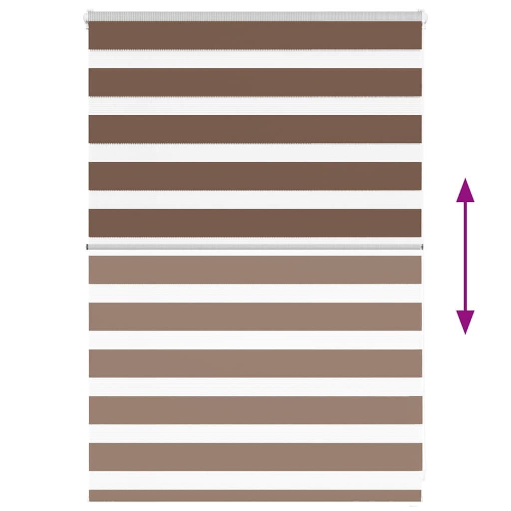 Doppelrollo Braun 95x100 cm Stoffbreite 90,9 cm Polyester