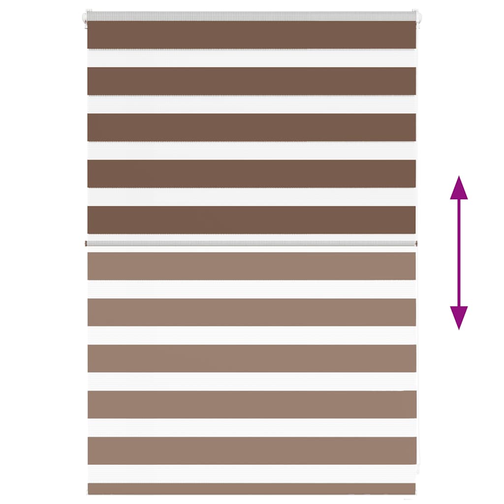 Doppelrollo Braun 110x100 cm Stoffbreite 105,9 cm Polyester