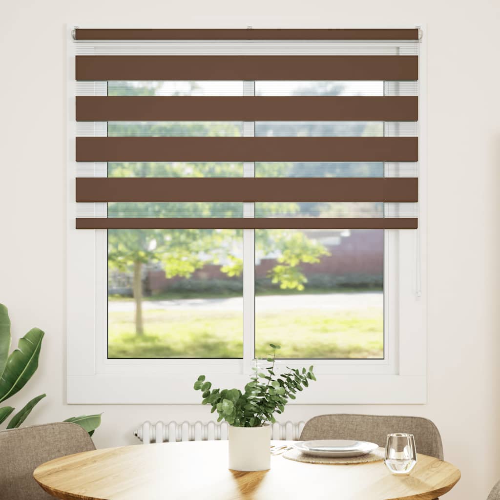 Doppelrollo Braun 130x100 cm Stoffbreite 125,9 cm Polyester