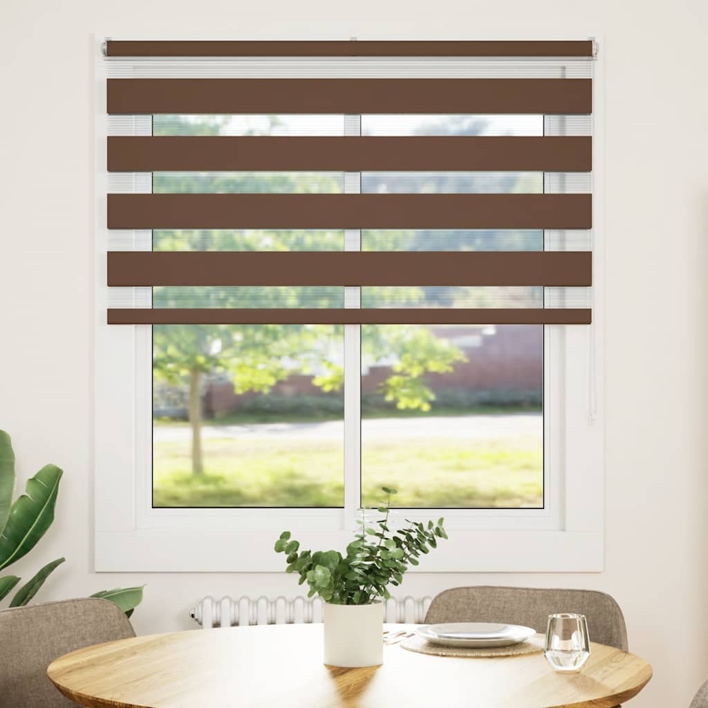 Doppelrollo Braun 135x100 cm Stoffbreite 130,9 cm Polyester