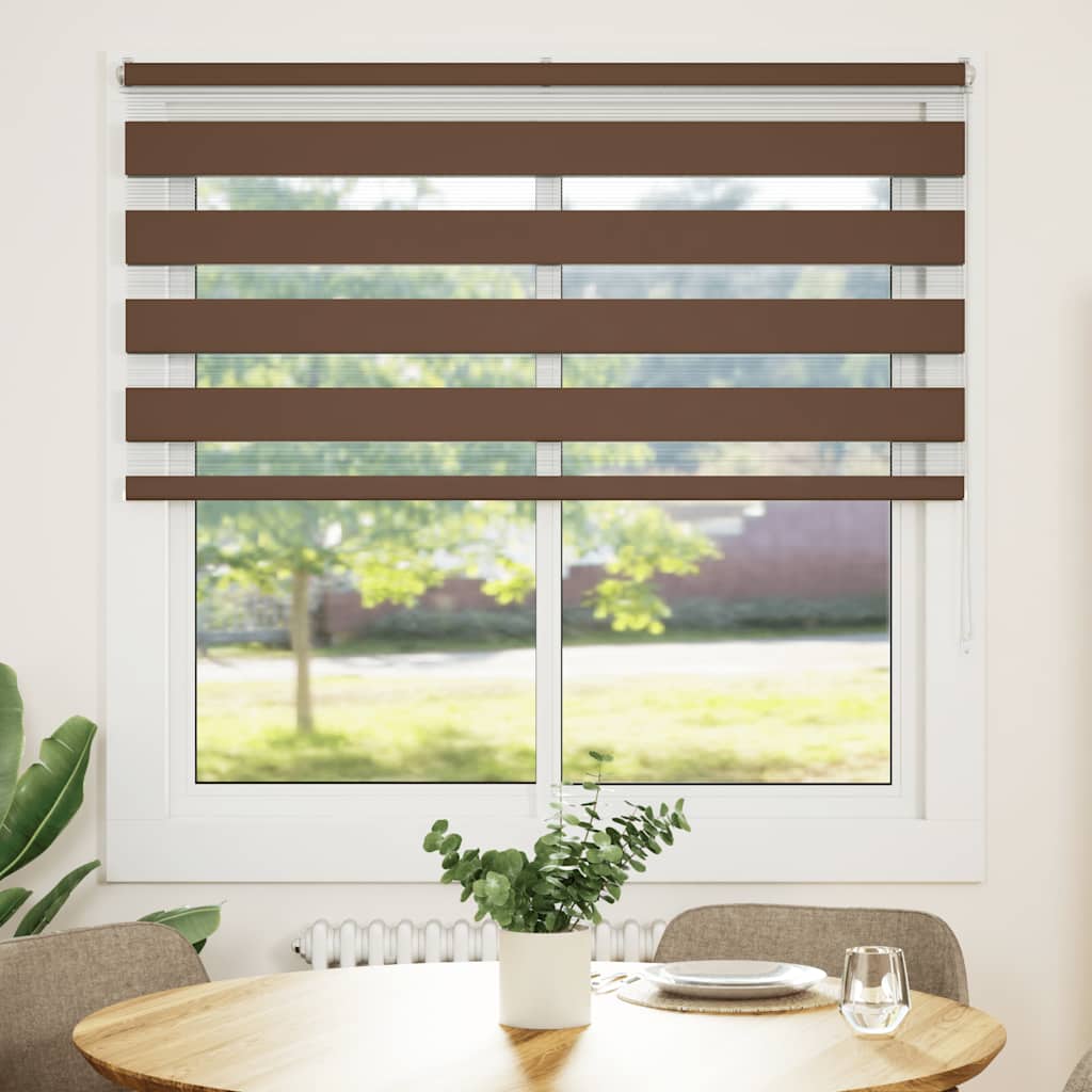 Doppelrollo Braun 140x100 cm Stoffbreite 135,9 cm Polyester