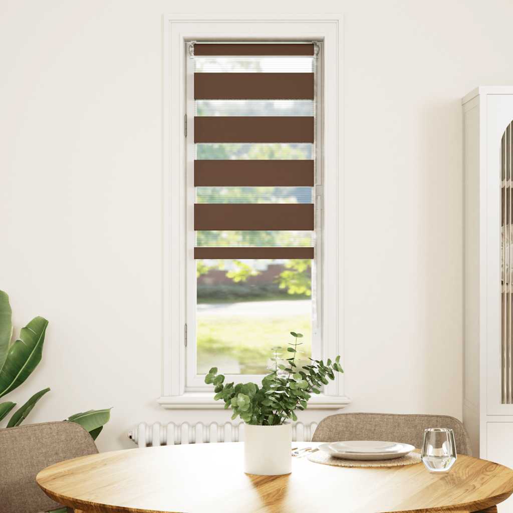 Doppelrollo Braun 45x150 cm Stoffbreite 40,9 cm Polyester