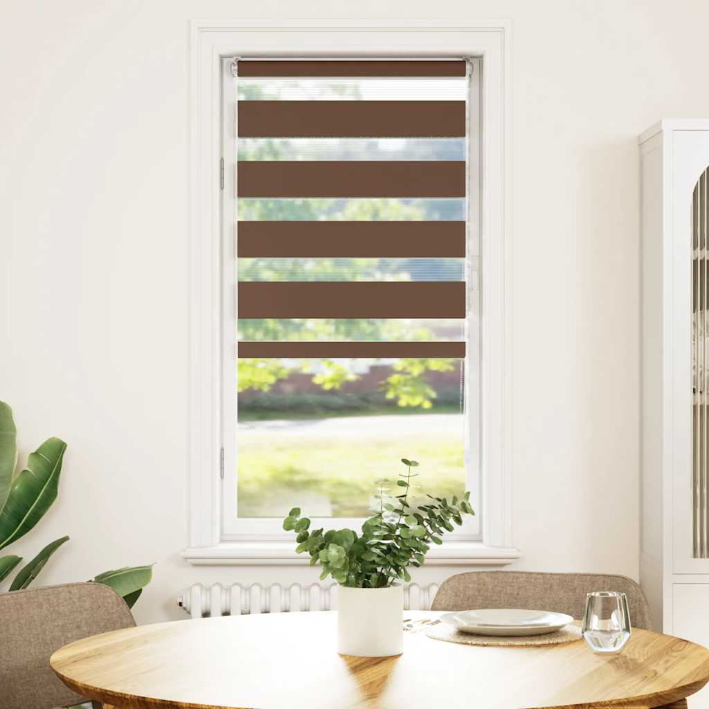 Doppelrollo Braun 60x150 cm Stoffbreite 55,9 cm Polyester