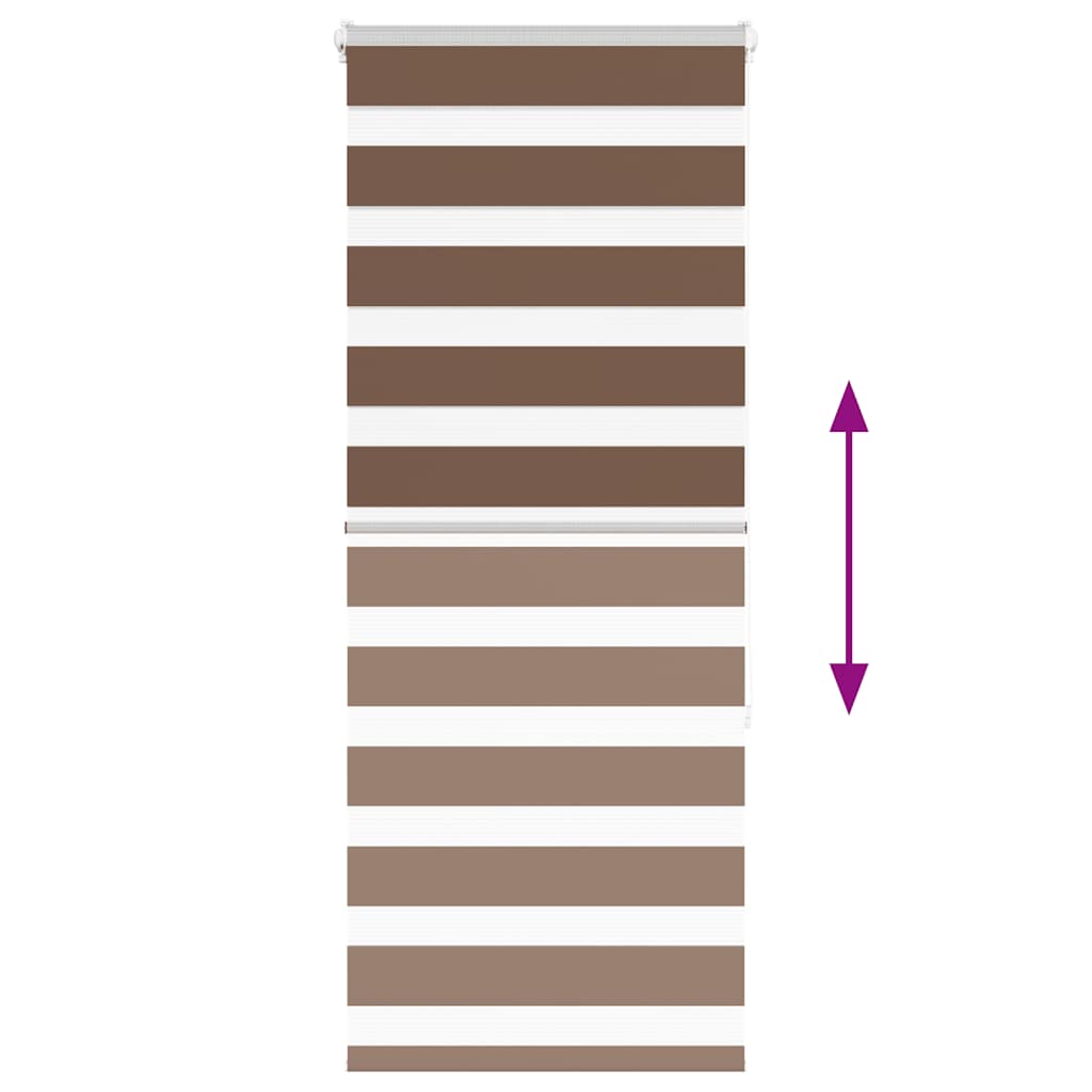 Doppelrollo Braun 60x150 cm Stoffbreite 55,9 cm Polyester
