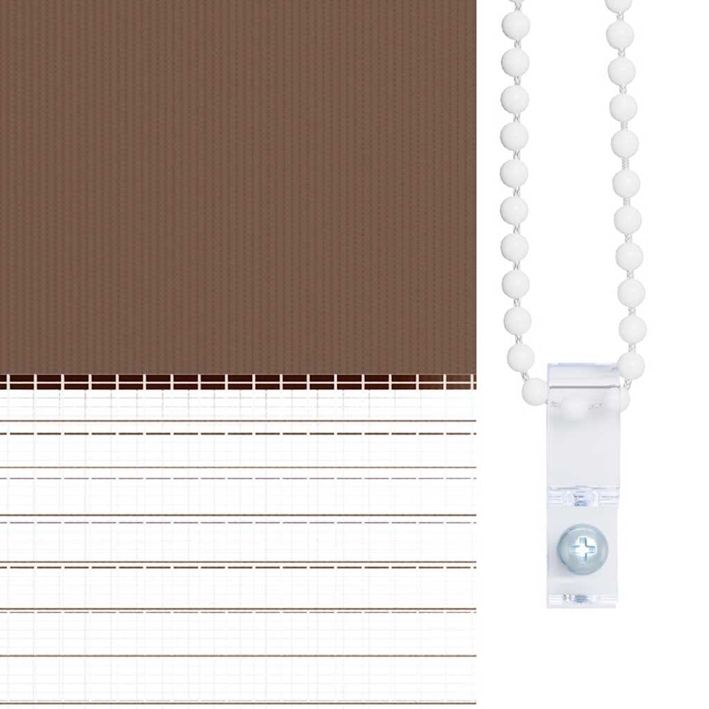 Doppelrollo Braun 65x150 cm Stoffbreite 60,9 cm Polyester