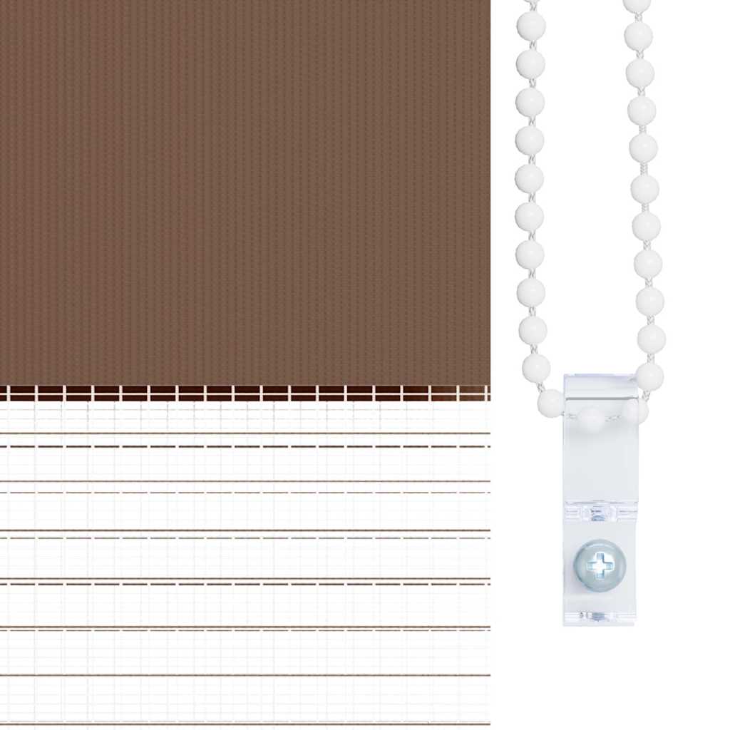 Doppelrollo Braun 80x150 cm Stoffbreite 75,9 cm Polyester