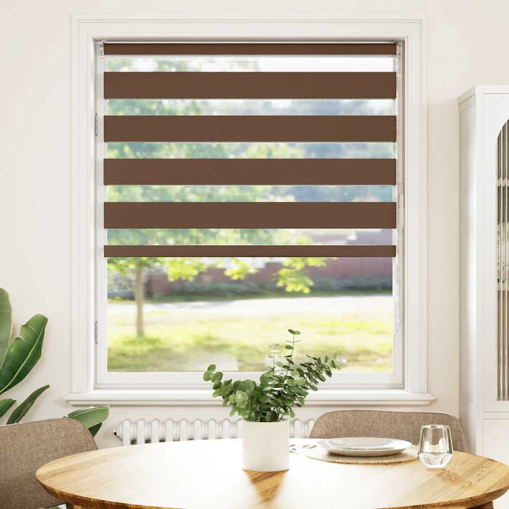 Doppelrollo Braun 95x150 cm Stoffbreite 90,9 cm Polyester