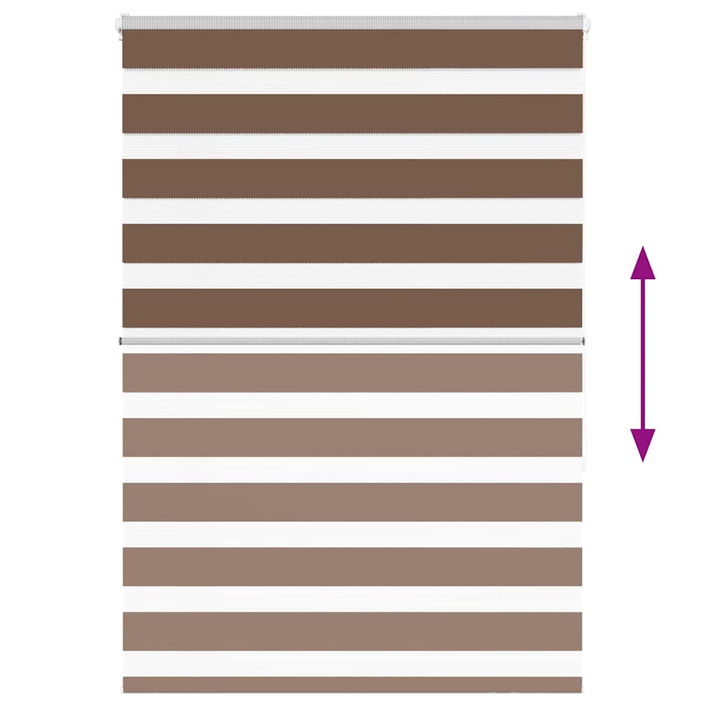 Doppelrollo Braun 110x150 cm Stoffbreite 105,9 cm Polyester