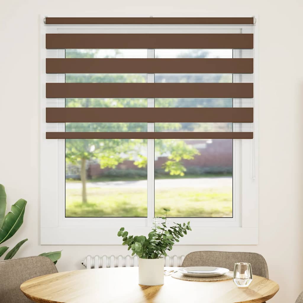 Doppelrollo Braun 135x150 cm Stoffbreite 130,9 cm Polyester