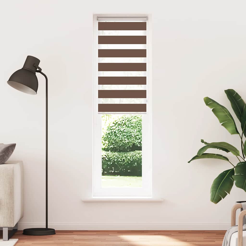 Doppelrollo Braun 60x200 cm Stoffbreite 55,9 cm Polyester