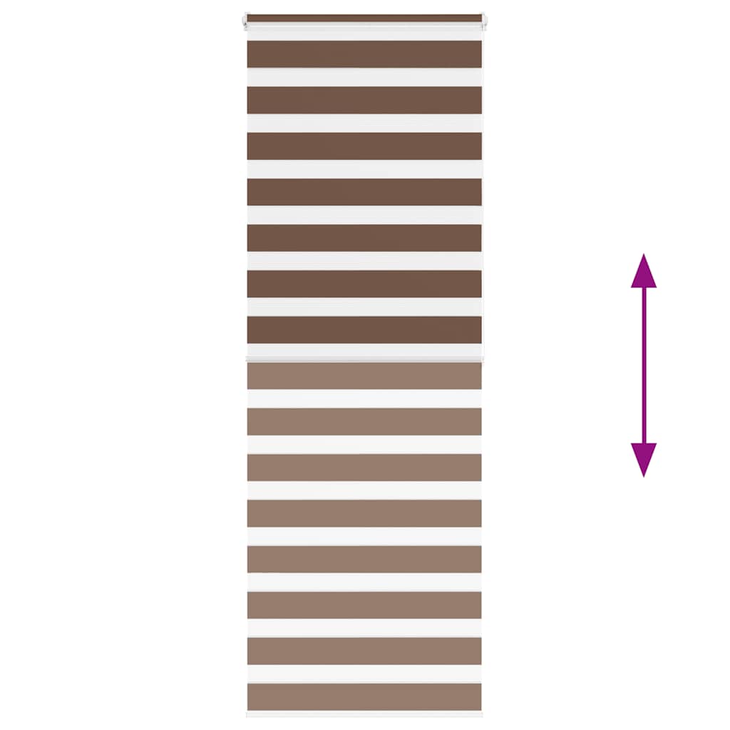 Doppelrollo Braun 80x200 cm Stoffbreite 75,9 cm Polyester