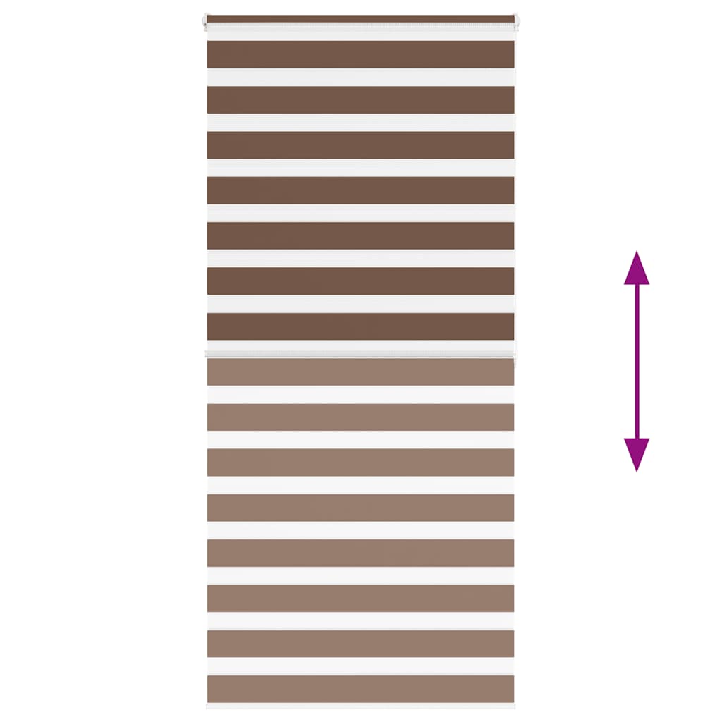 Doppelrollo Braun 95x200 cm Stoffbreite 90,9 cm Polyester