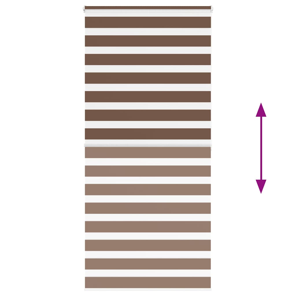 Doppelrollo Braun 100x200 cm Stoffbreite 95,9 cm Polyester