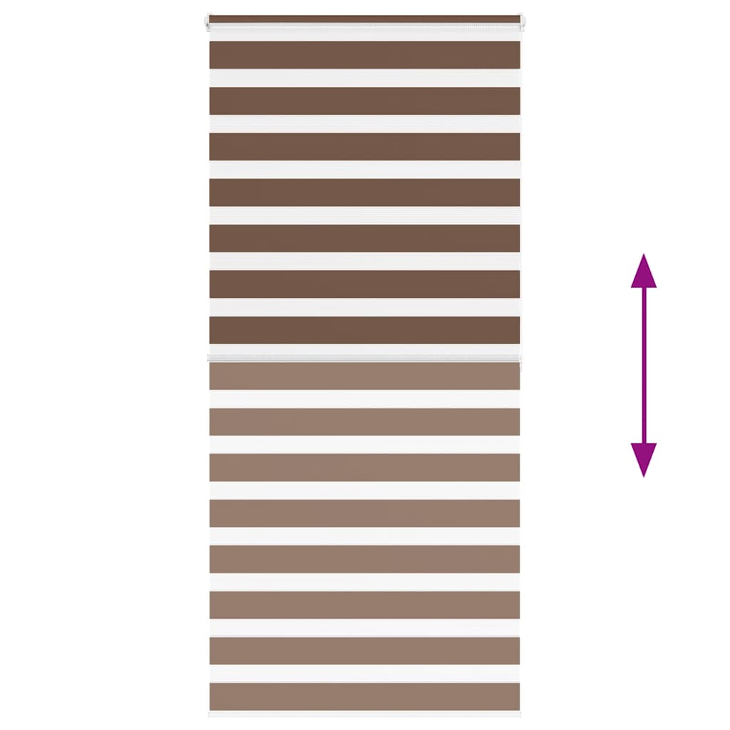 Doppelrollo Braun 110x200 cm Stoffbreite 105,9 cm Polyester