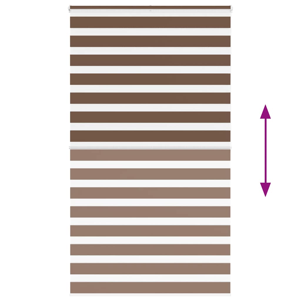 Doppelrollo Braun 125x200 cm Stoffbreite 120,9 cm Polyester