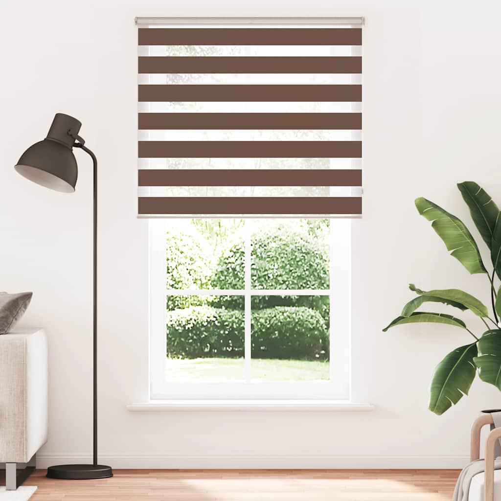 Doppelrollo Braun 130x200 cm Stoffbreite 125,9 cm Polyester