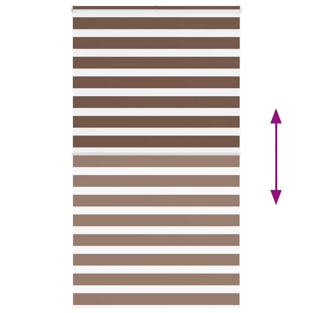 Doppelrollo Braun 130x200 cm Stoffbreite 125,9 cm Polyester