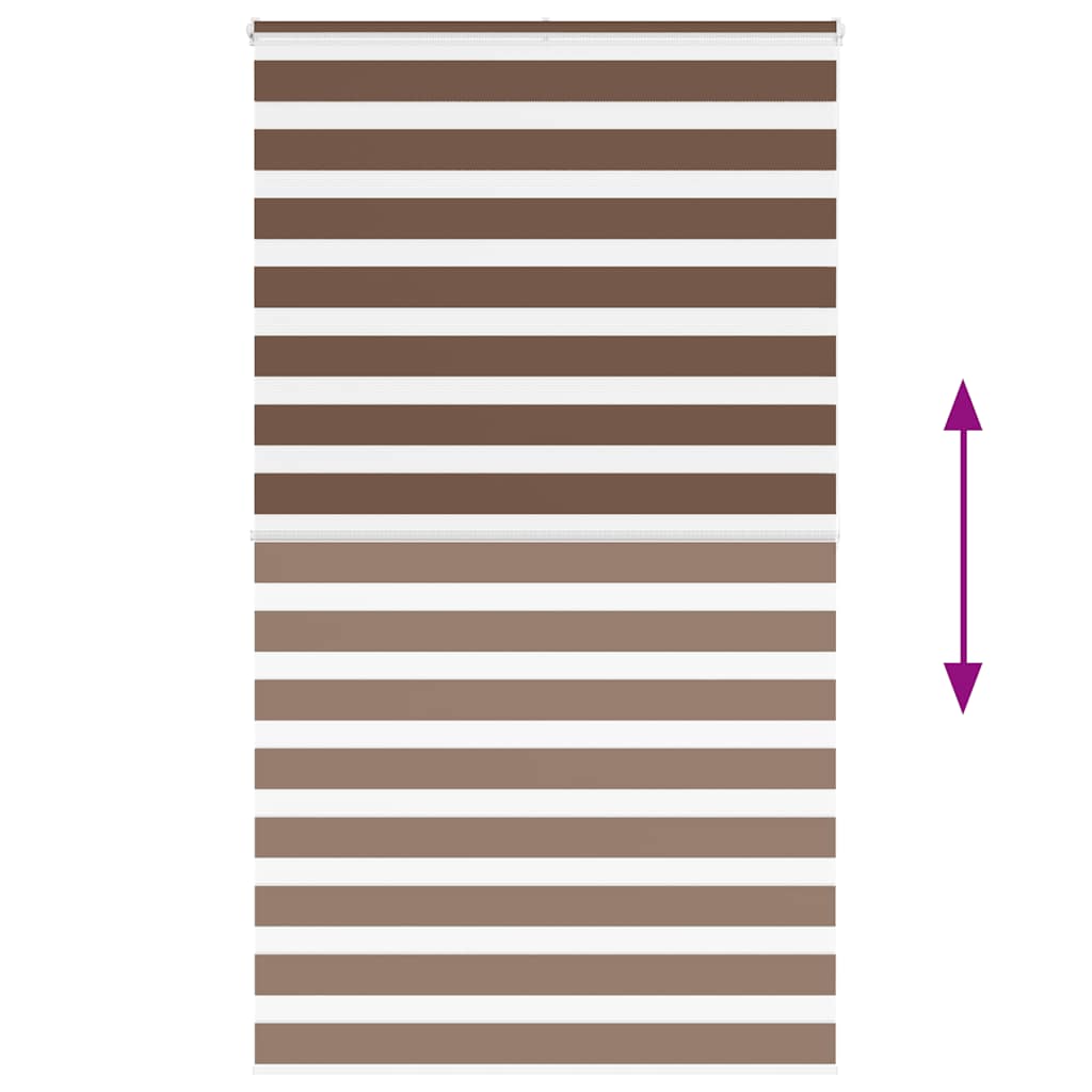 Doppelrollo Braun 135x200 cm Stoffbreite 130,9 cm Polyester