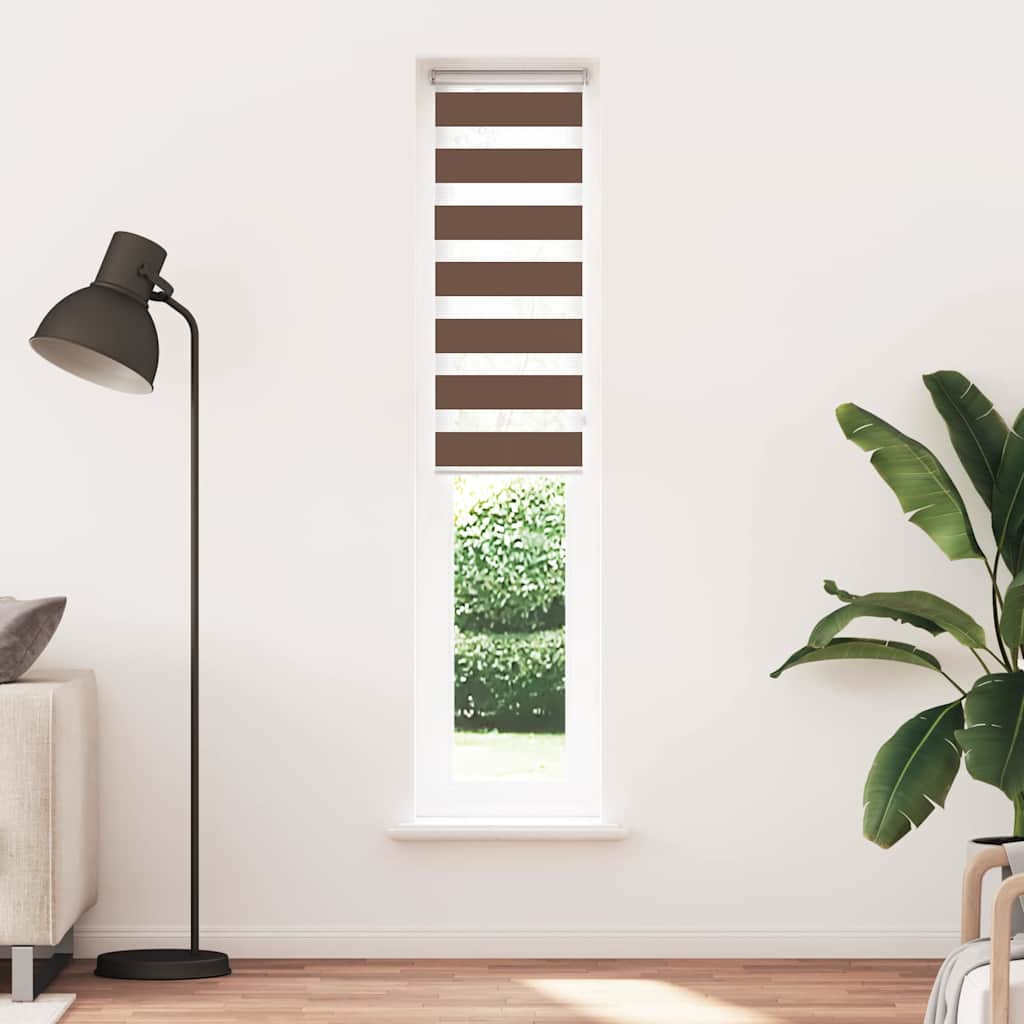 Doppelrollo Braun 45x230 cm Stoffbreite 40,9 cm Polyester