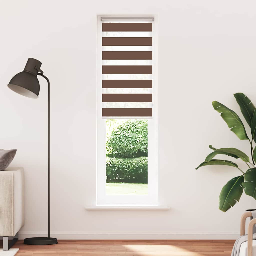 Doppelrollo Braun 60x230 cm Stoffbreite 55,9 cm Polyester