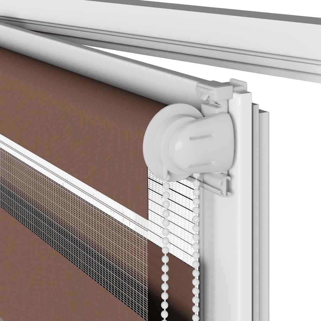 Doppelrollo Braun 60x230 cm Stoffbreite 55,9 cm Polyester