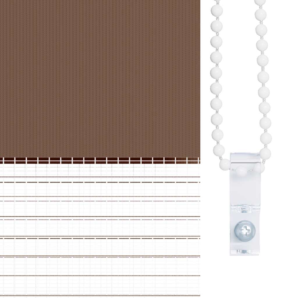 Doppelrollo Braun 70x230 cm Stoffbreite 65,9 cm Polyester