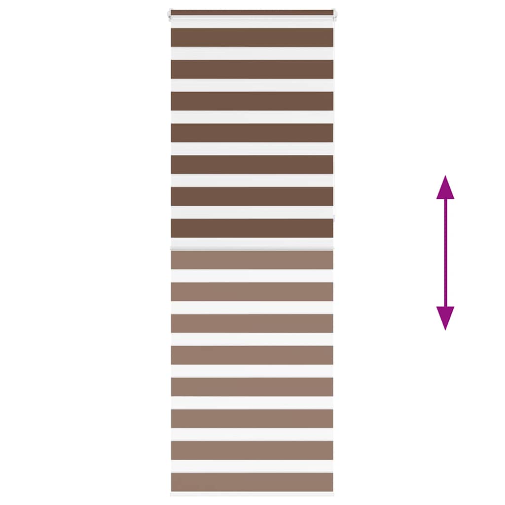 Doppelrollo Braun 80x230 cm Stoffbreite 75,9 cm Polyester