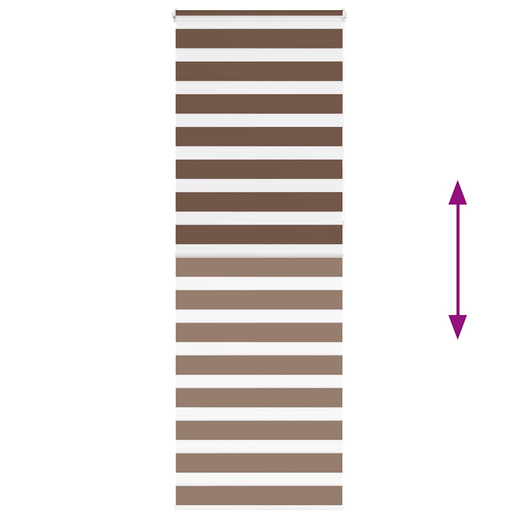 Doppelrollo Braun 85x230 cm Stoffbreite 80,9 cm Polyester