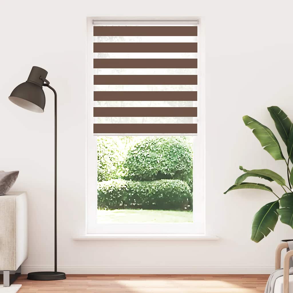 Doppelrollo Braun 100x230 cm Stoffbreite 95,9 cm Polyester