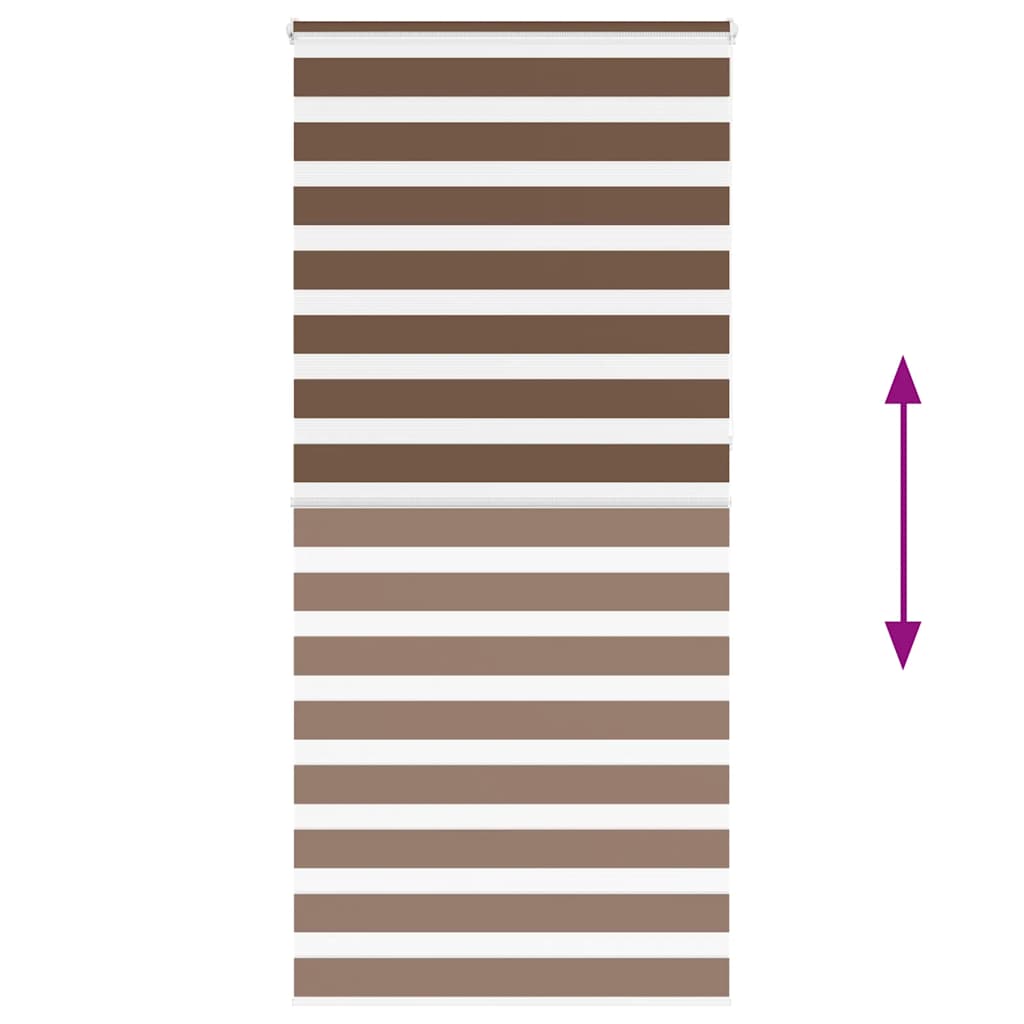 Doppelrollo Braun 110x230 cm Stoffbreite 105,9 cm Polyester