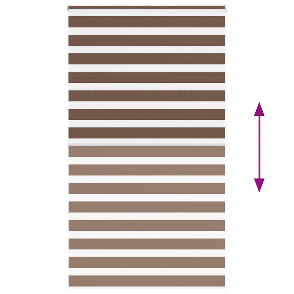 Doppelrollo Braun 120x230 cm Stoffbreite 115,9 cm Polyester